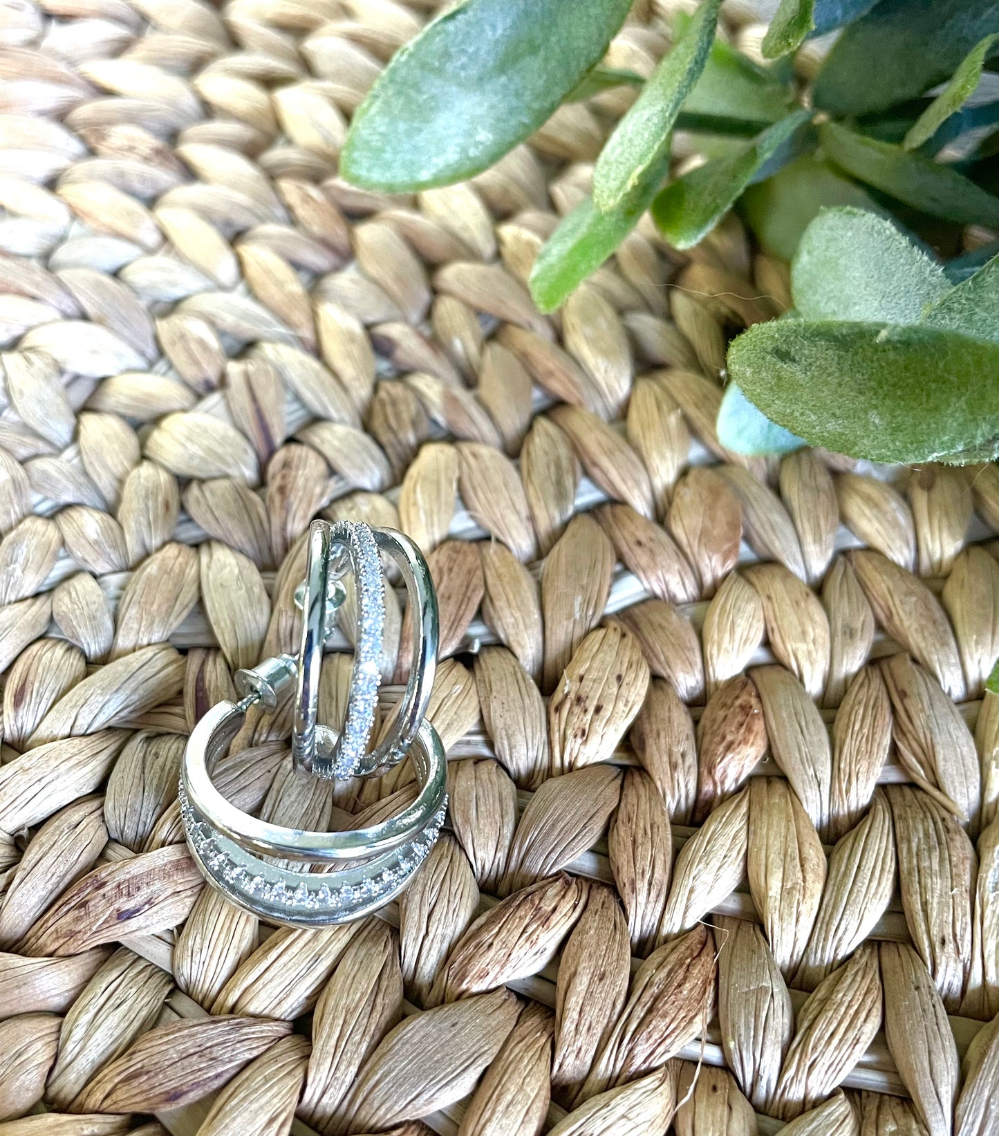 Silver Cuff Hoop Earrings