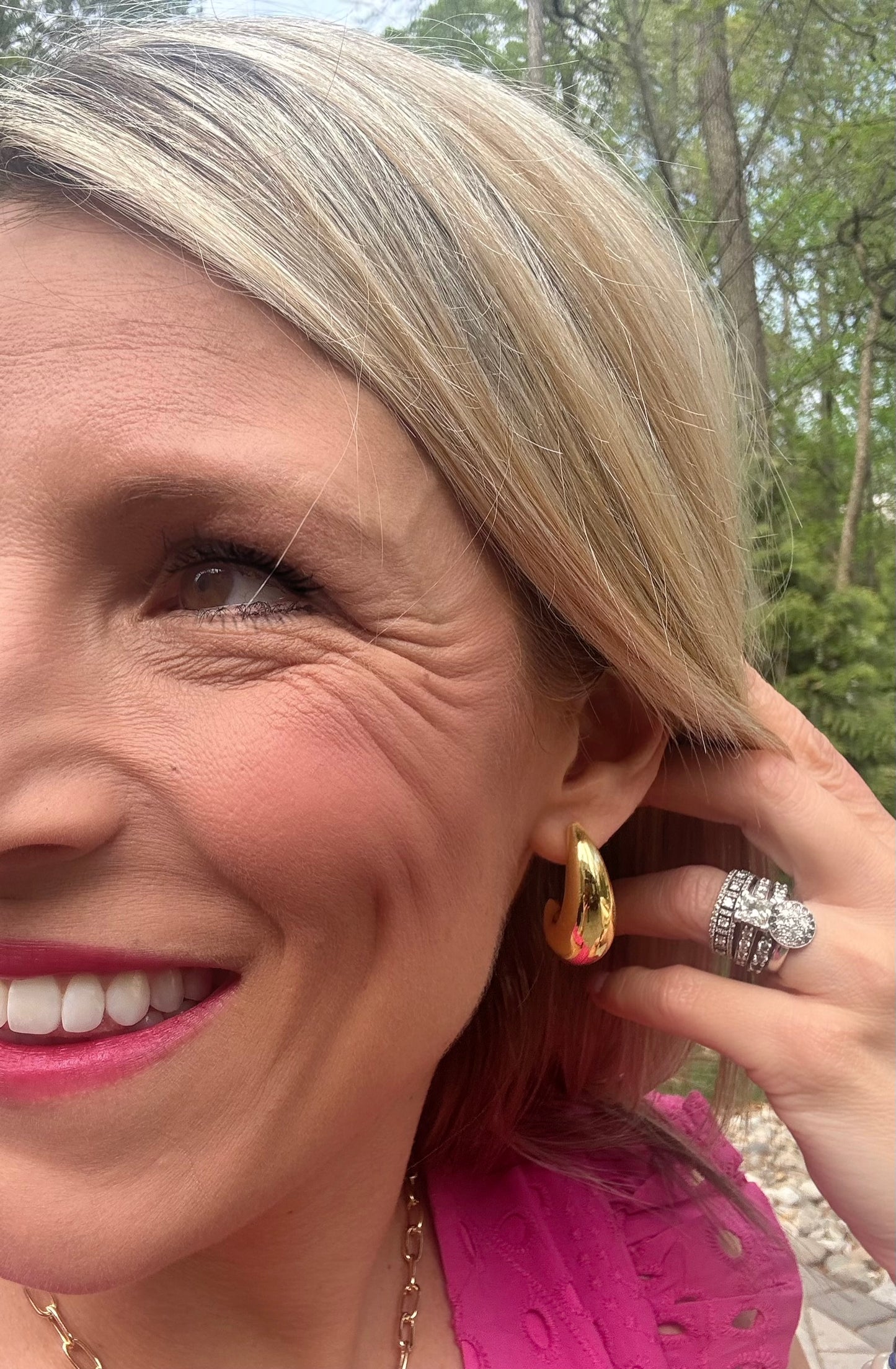 Teardrop Statement Studs