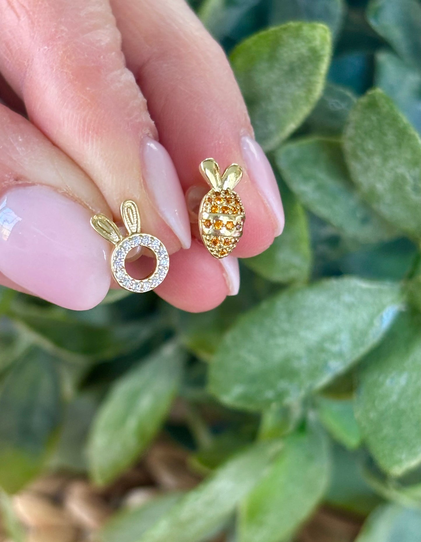 Carrot & Bunny Stud Earrings