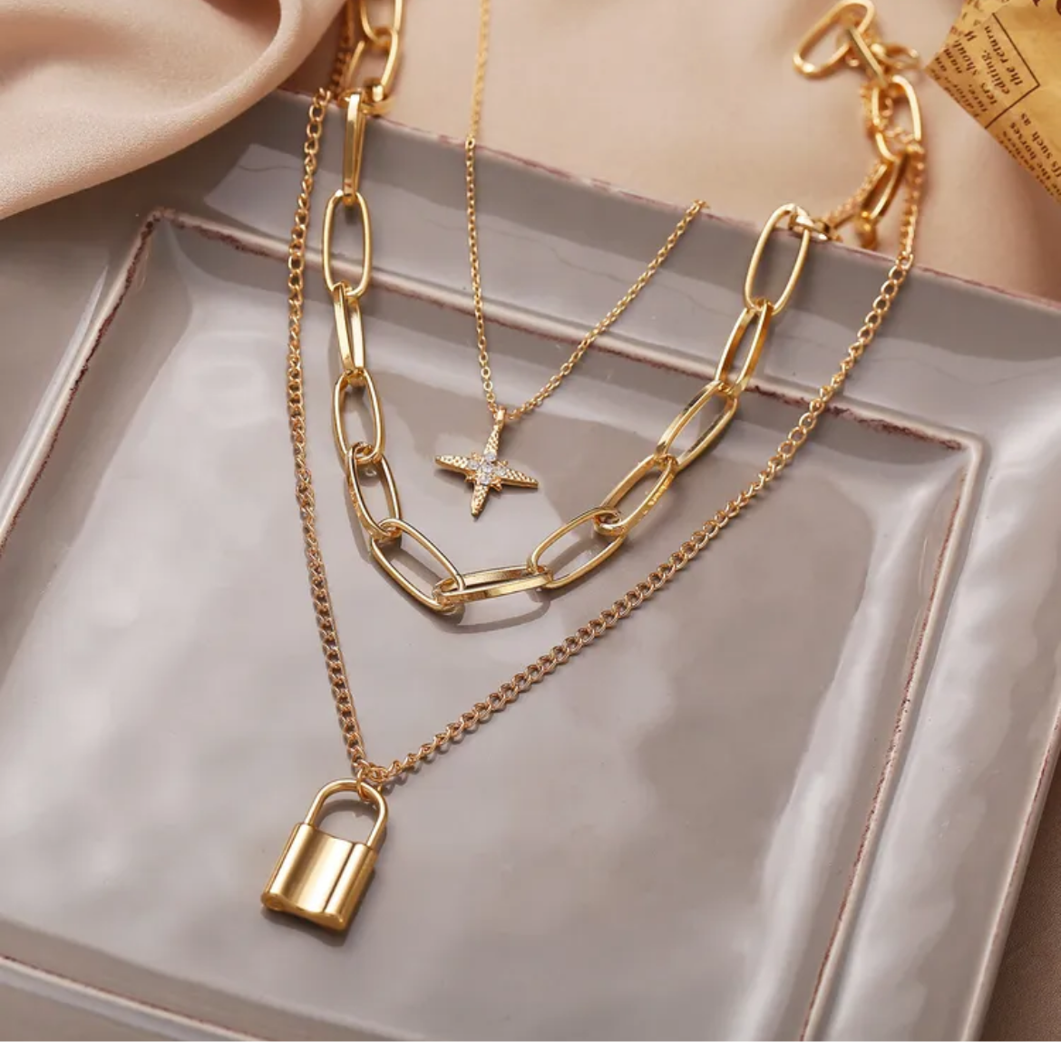 Multi Chain Layering Necklace