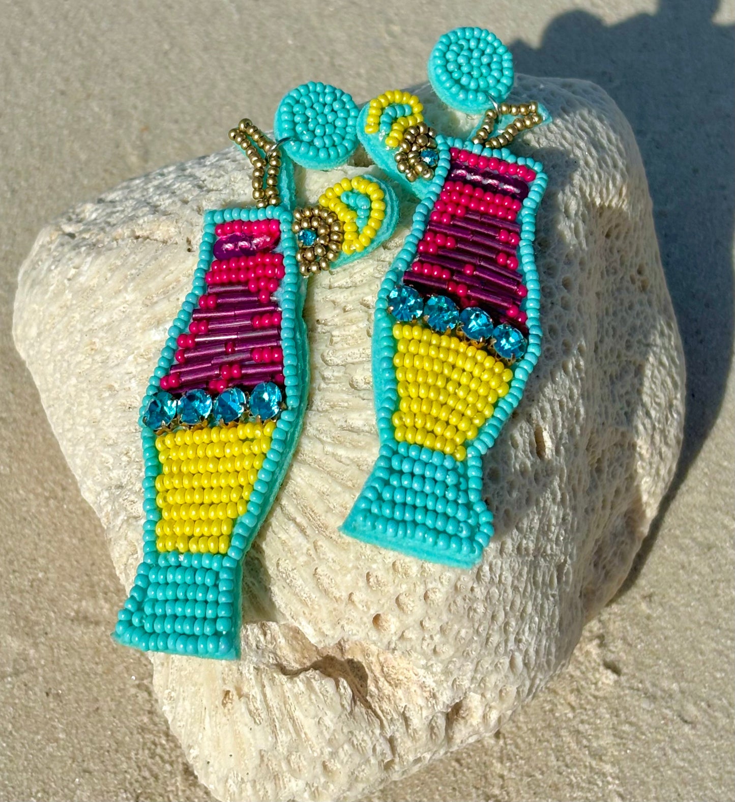 Beaded Summer Cocktail Earrings