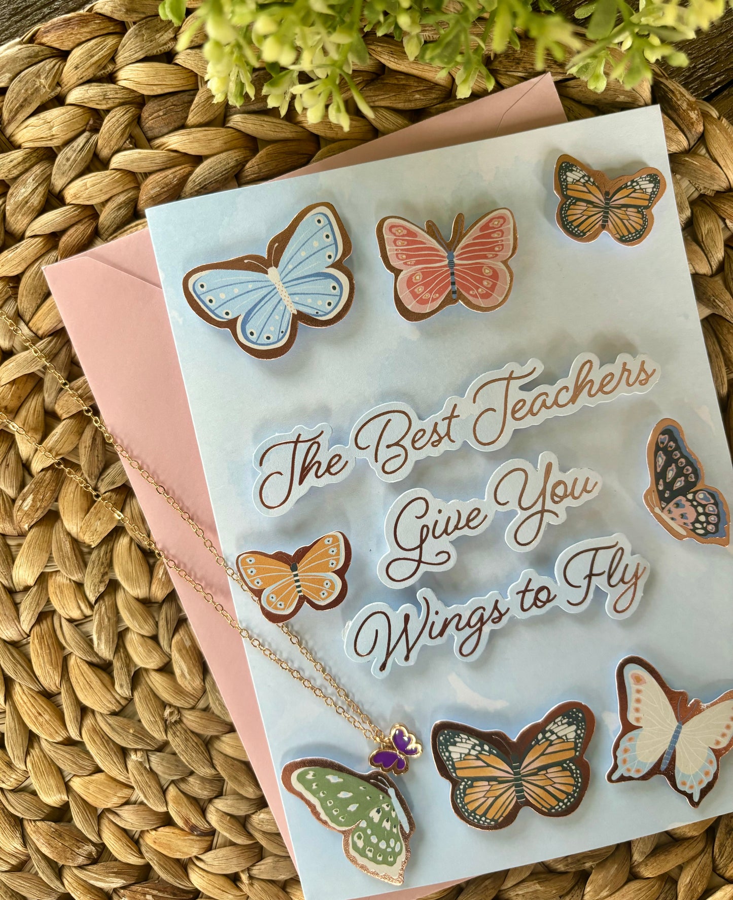 Teacher Gift-Butterfly Necklace