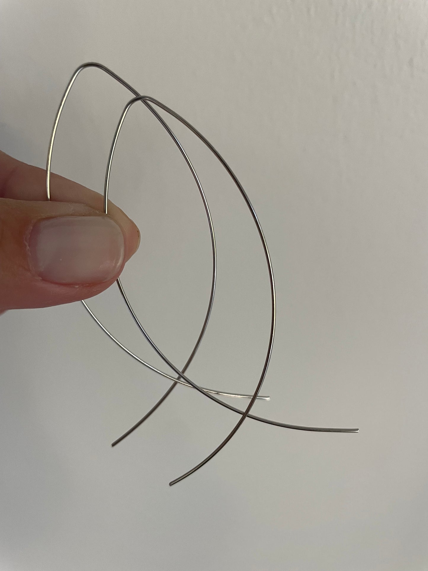 Silver Intersecting Hoops