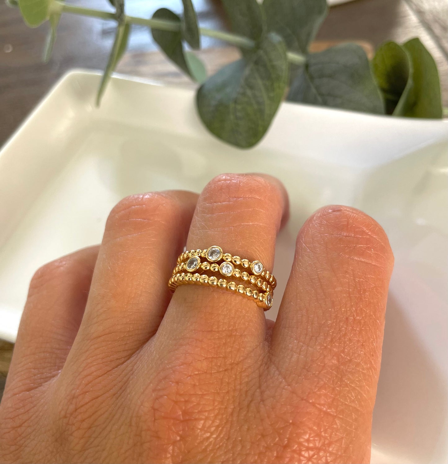 Multilayer Ring- Silver & Gold