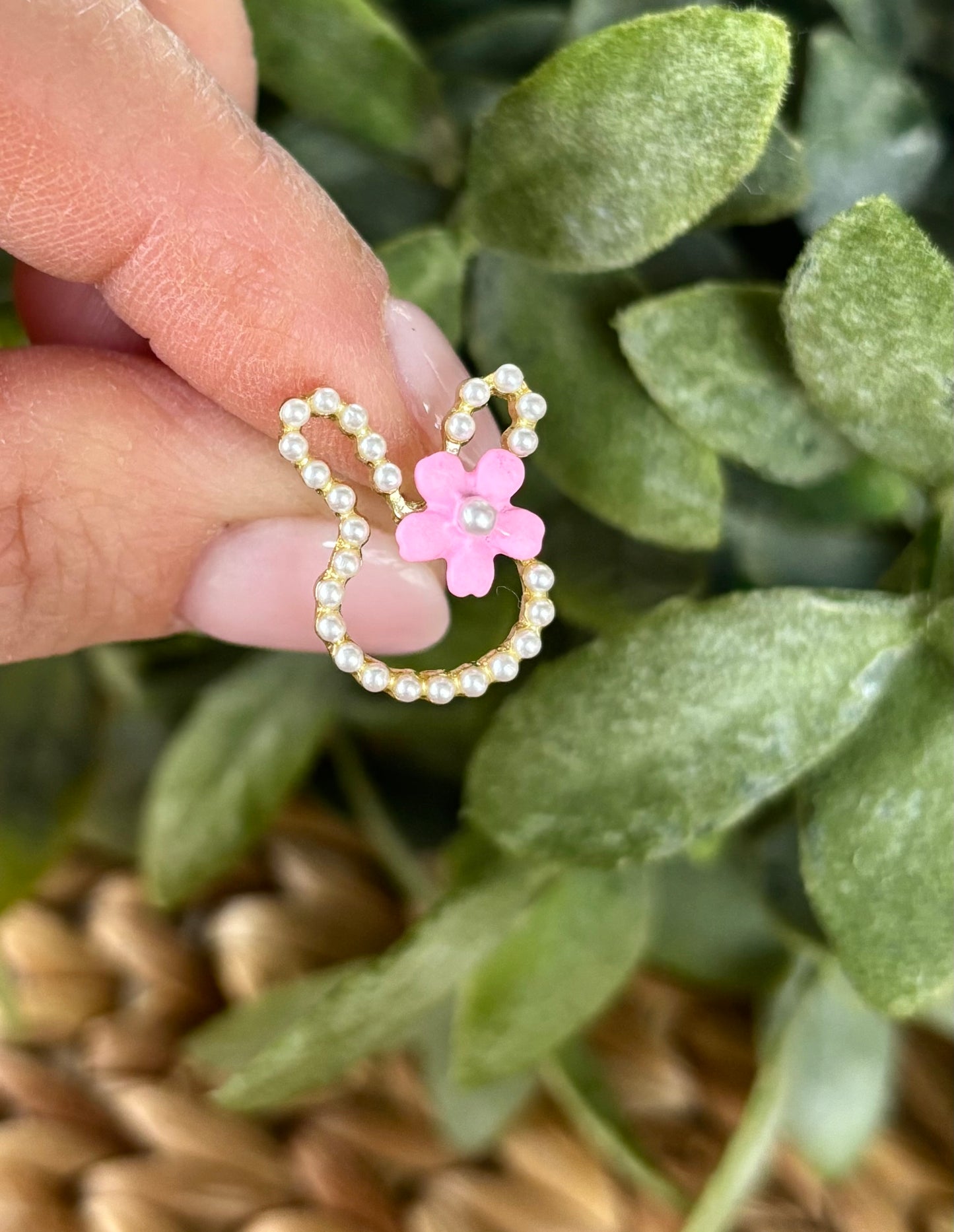 Pearl & Bow Bunny Ear Studs