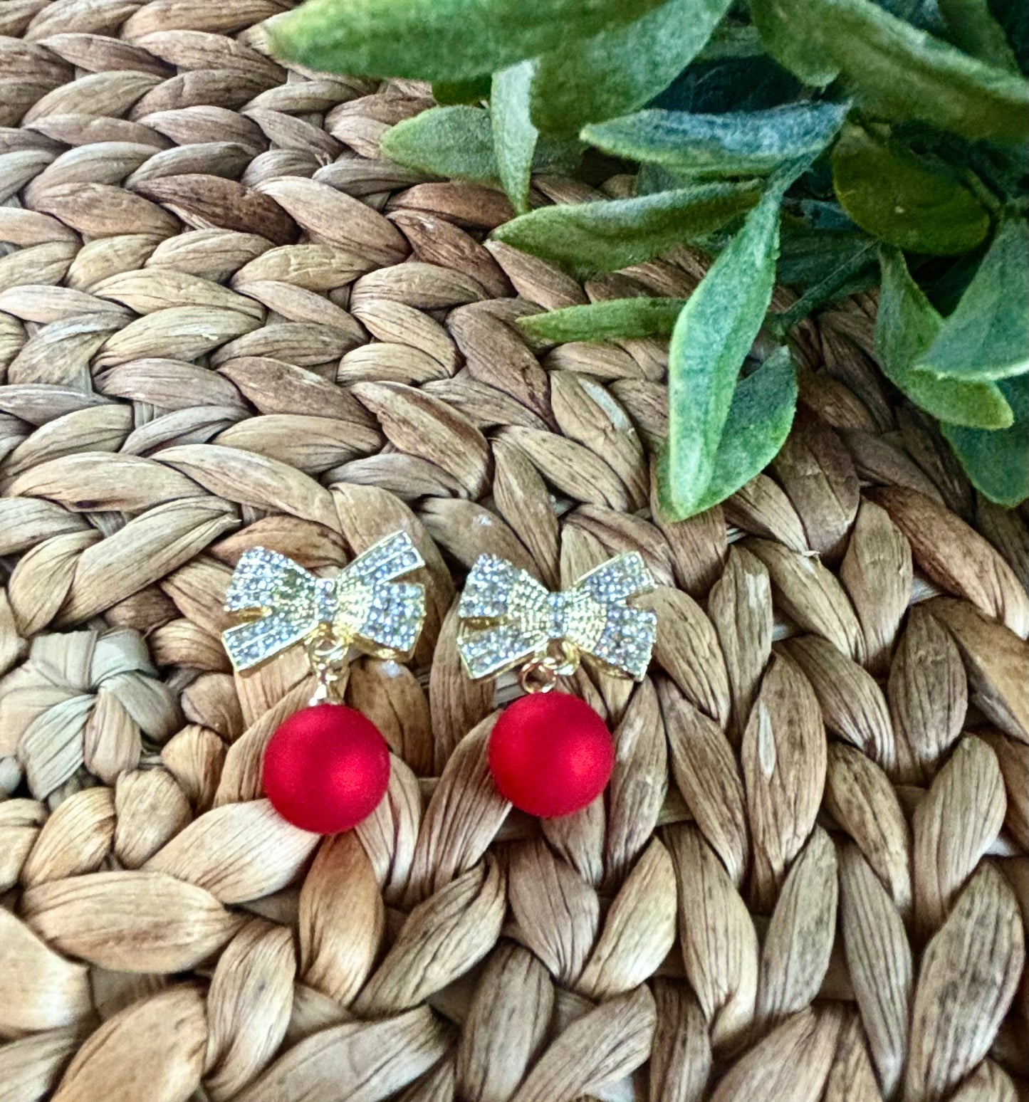 Gold Bow Earrings