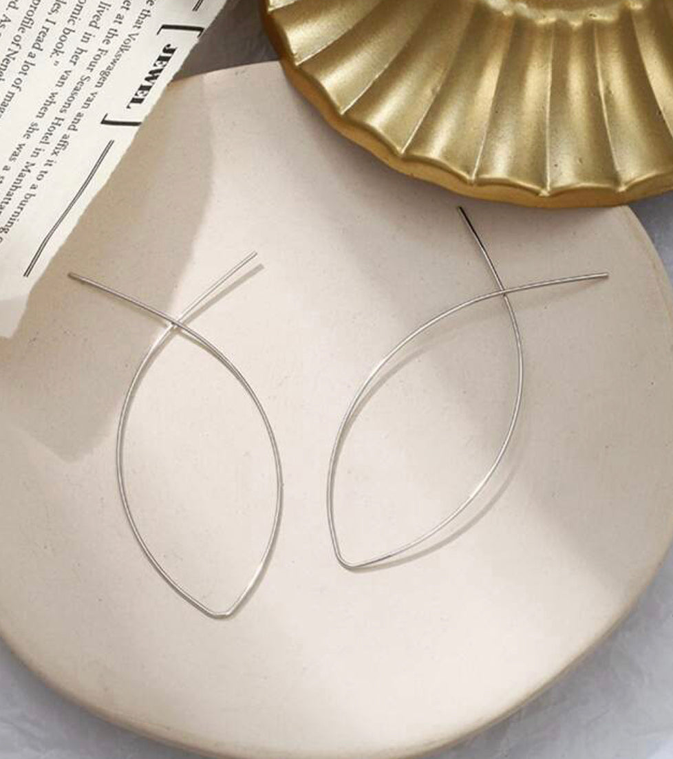 Silver Intersecting Hoops