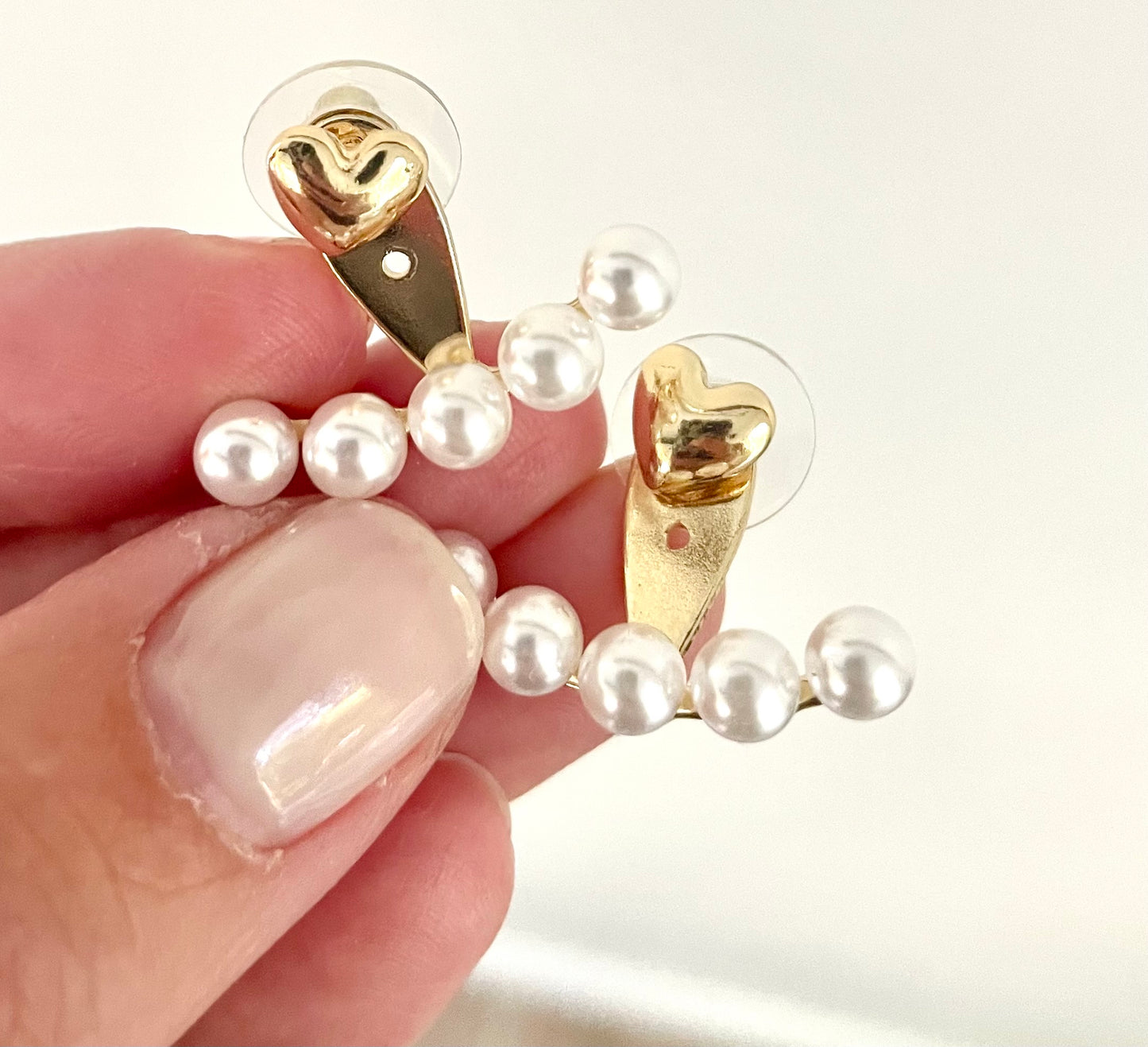 Pearl & Heart Earring Jacket