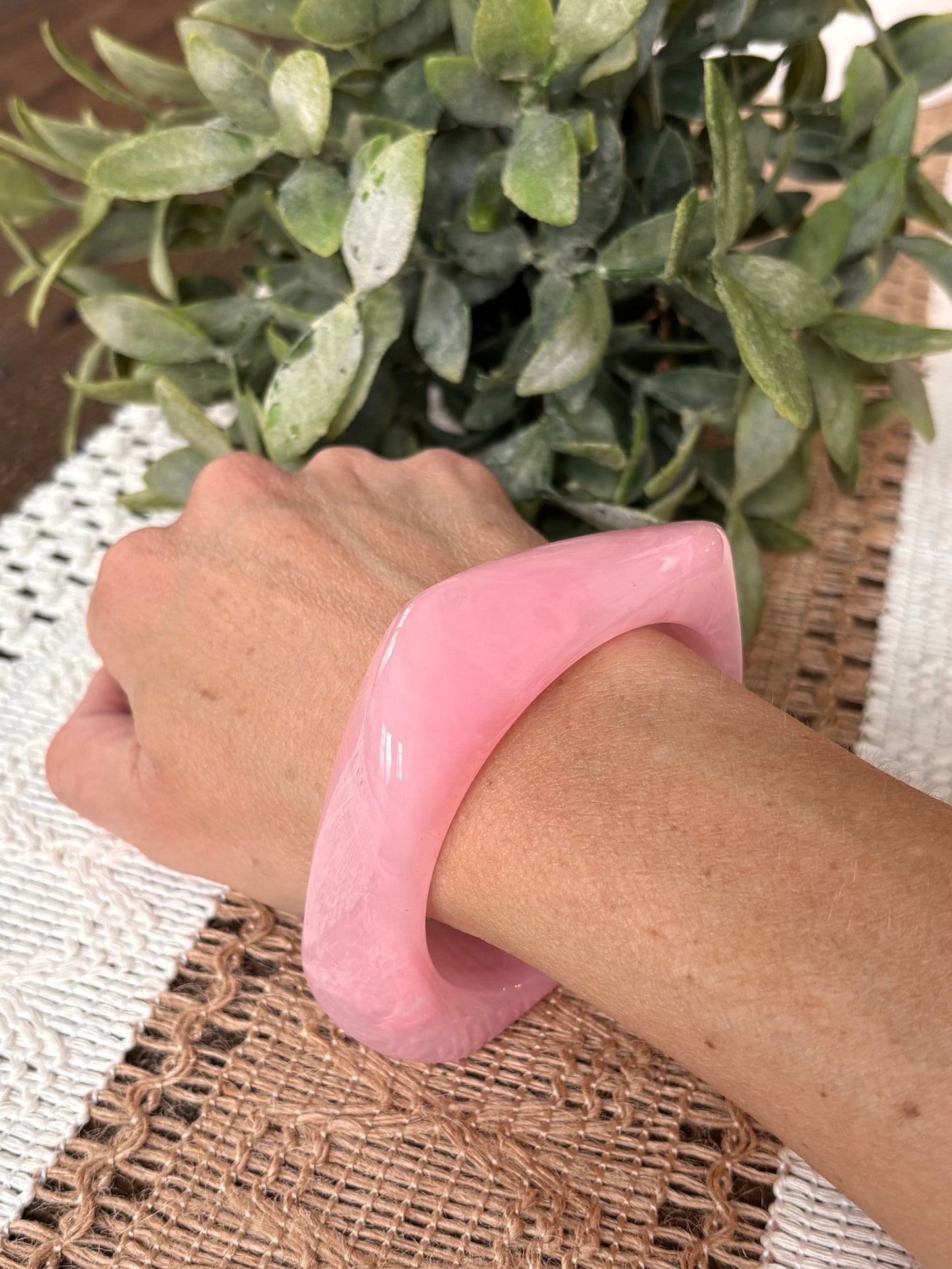 Pink Acrylic Bangle