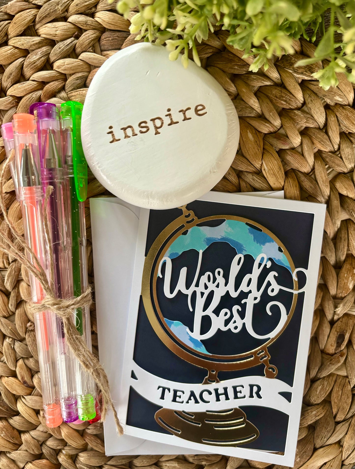 “Inspire” & Gel Pen Teacher Gift