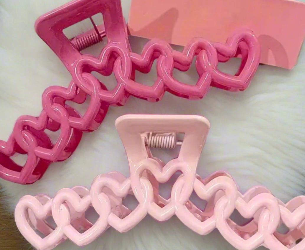 Large Heart Hair Claw Clips