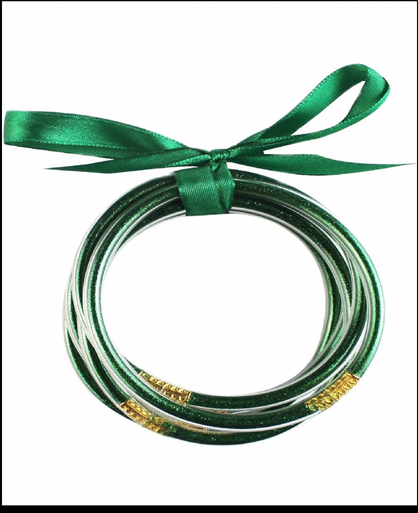 Green Glitter Bangles