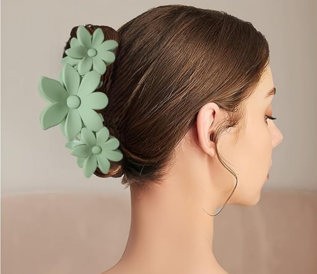 Large Flower Hair Claw Clips