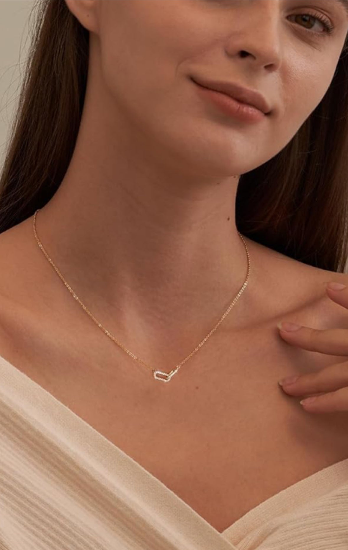 Interlocking Pave Link Necklace