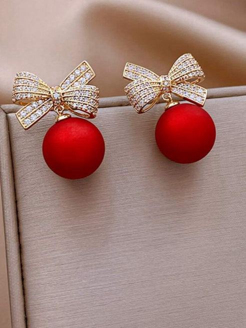 Gold Bow Earrings