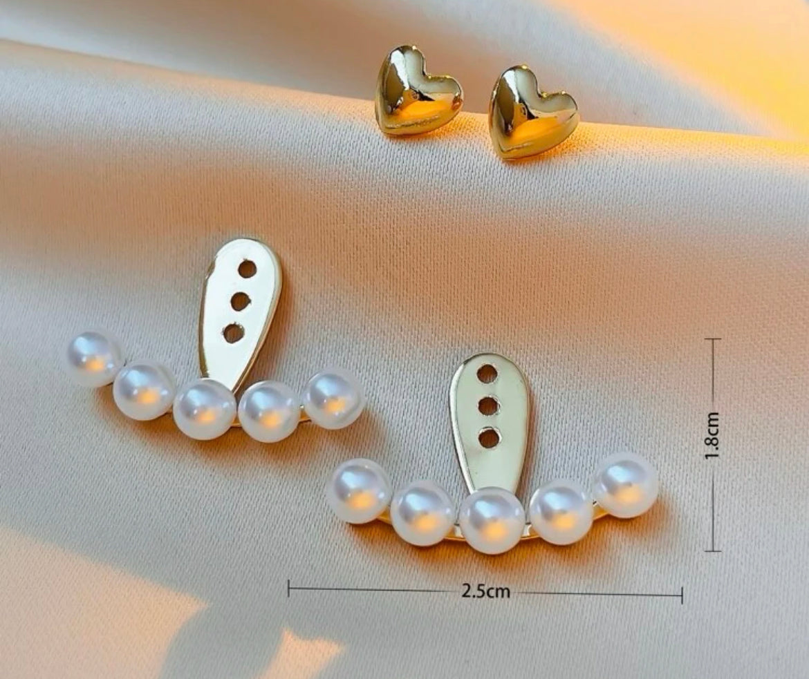 Pearl & Heart Earring Jacket