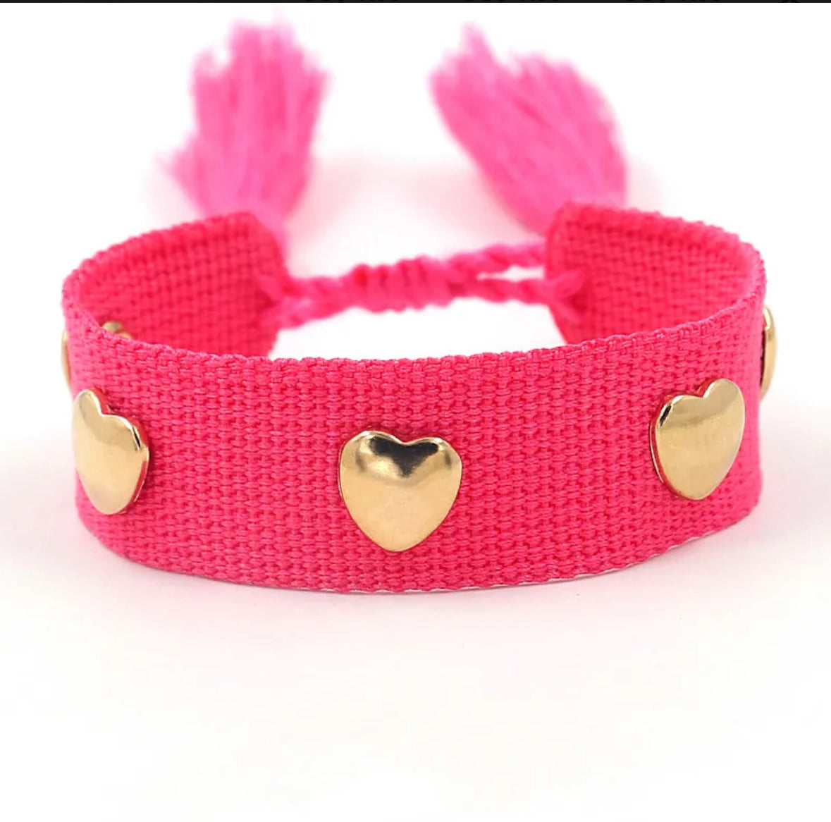 Adjustable Woven Bracelet-Pink