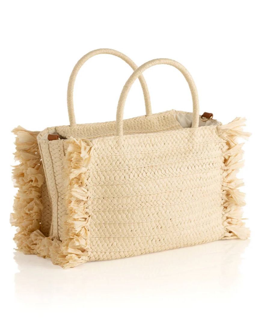 Woven Straw Handbag & Crossbody
