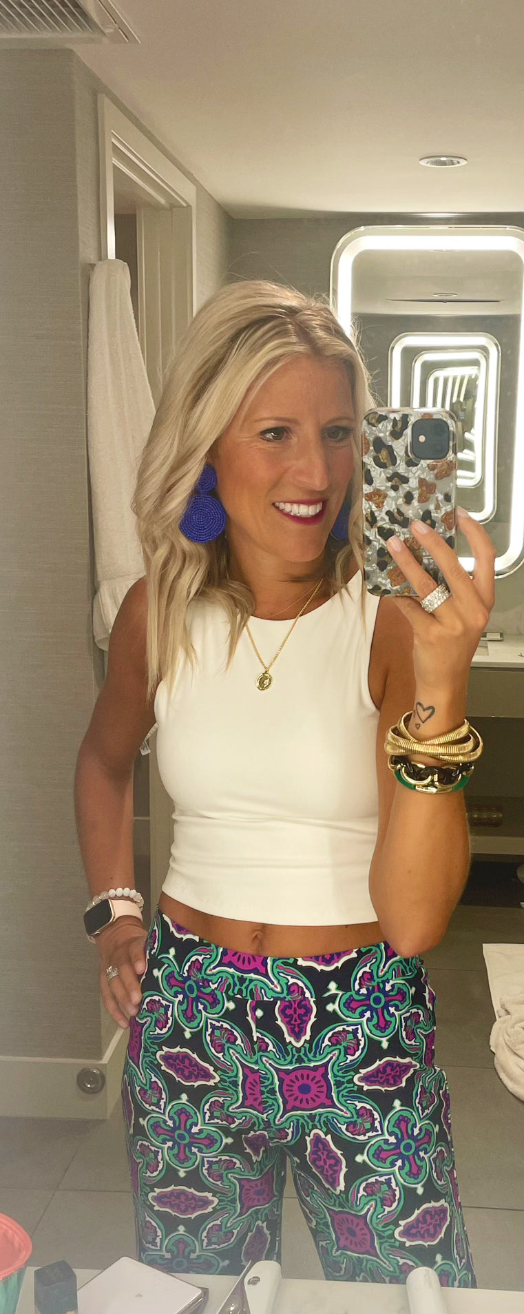 Blue Beaded Earrings