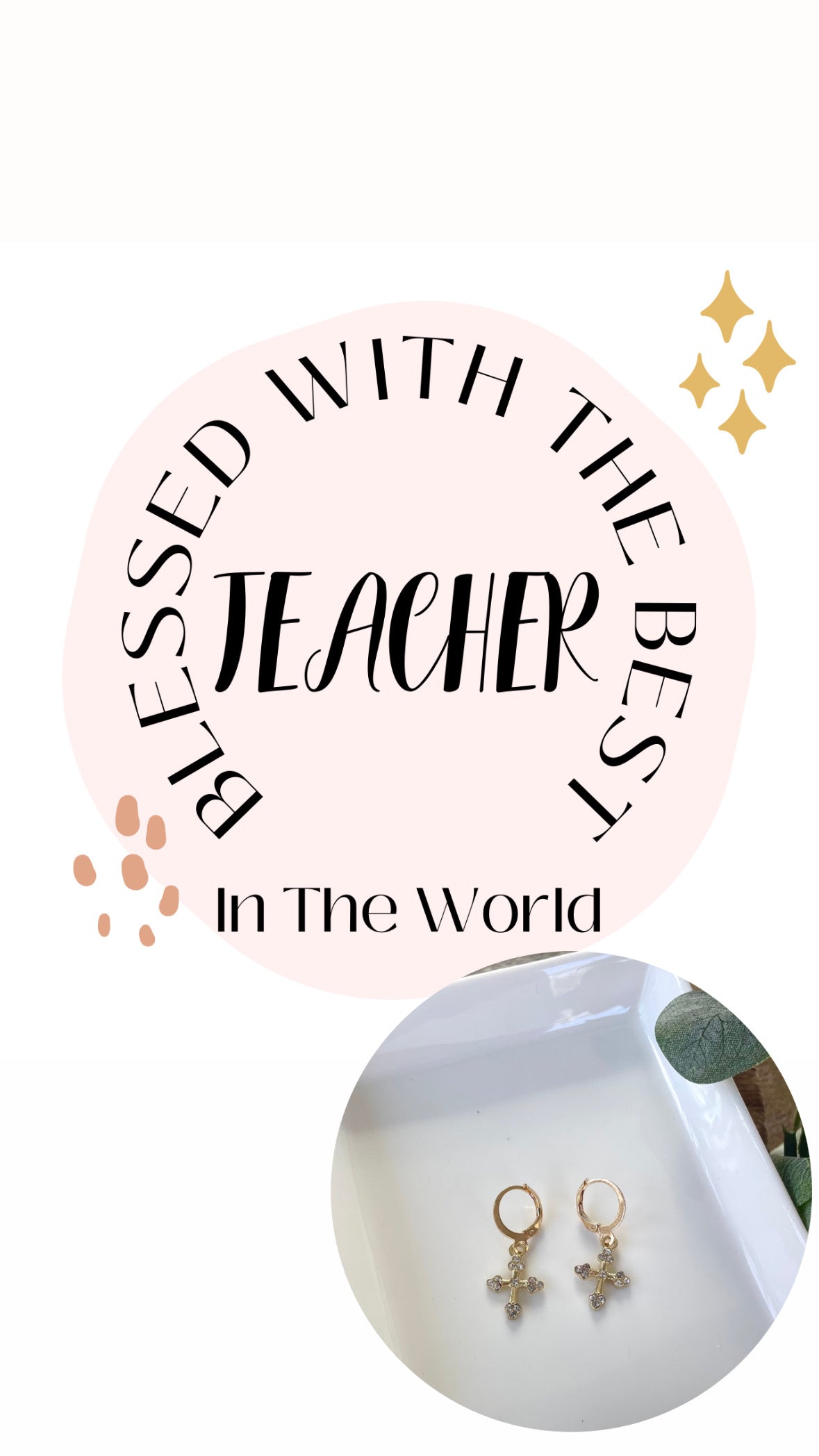 Blessed With The Best Teacher-Cross Dangle