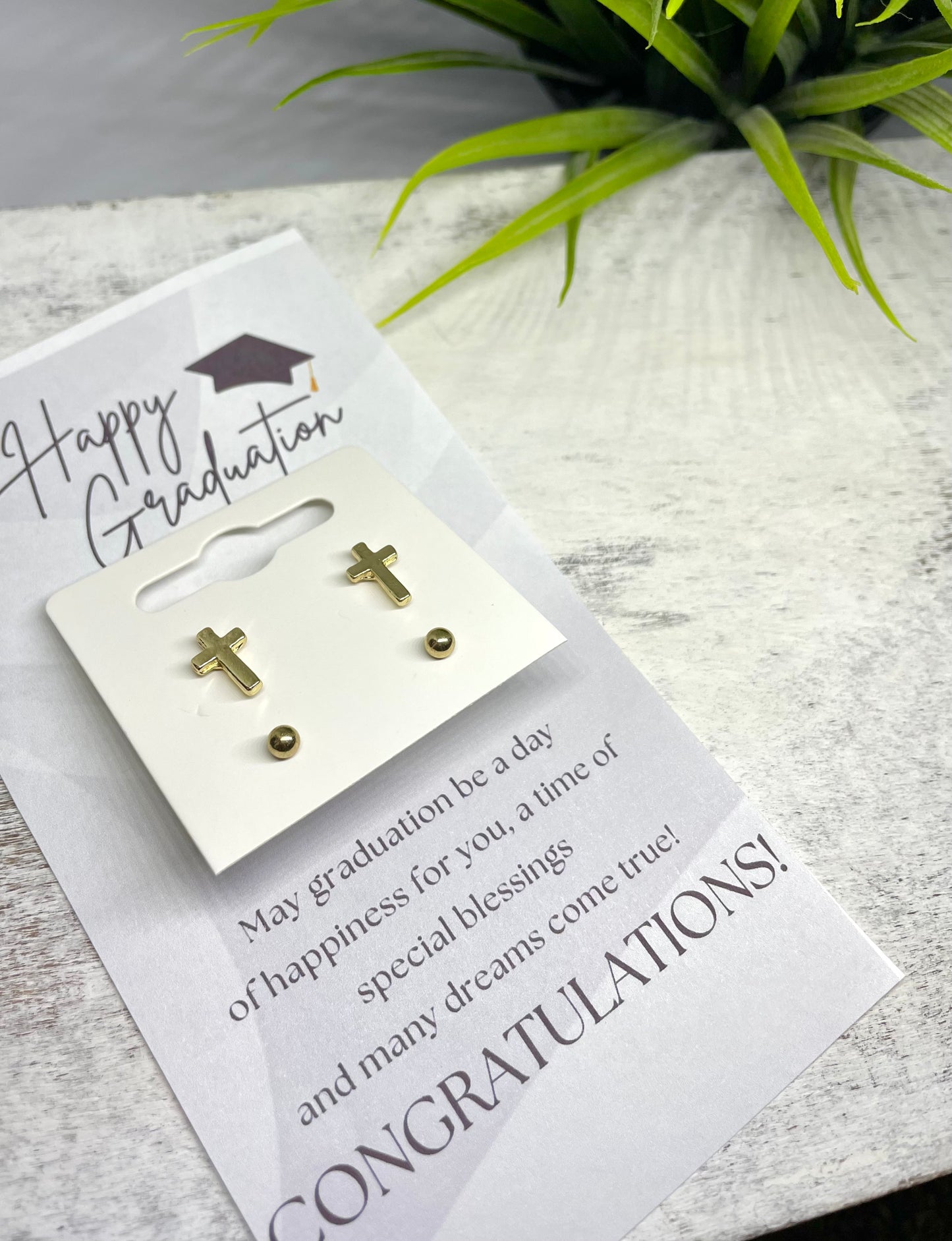 Graduation Gift-Cross Stud Pack