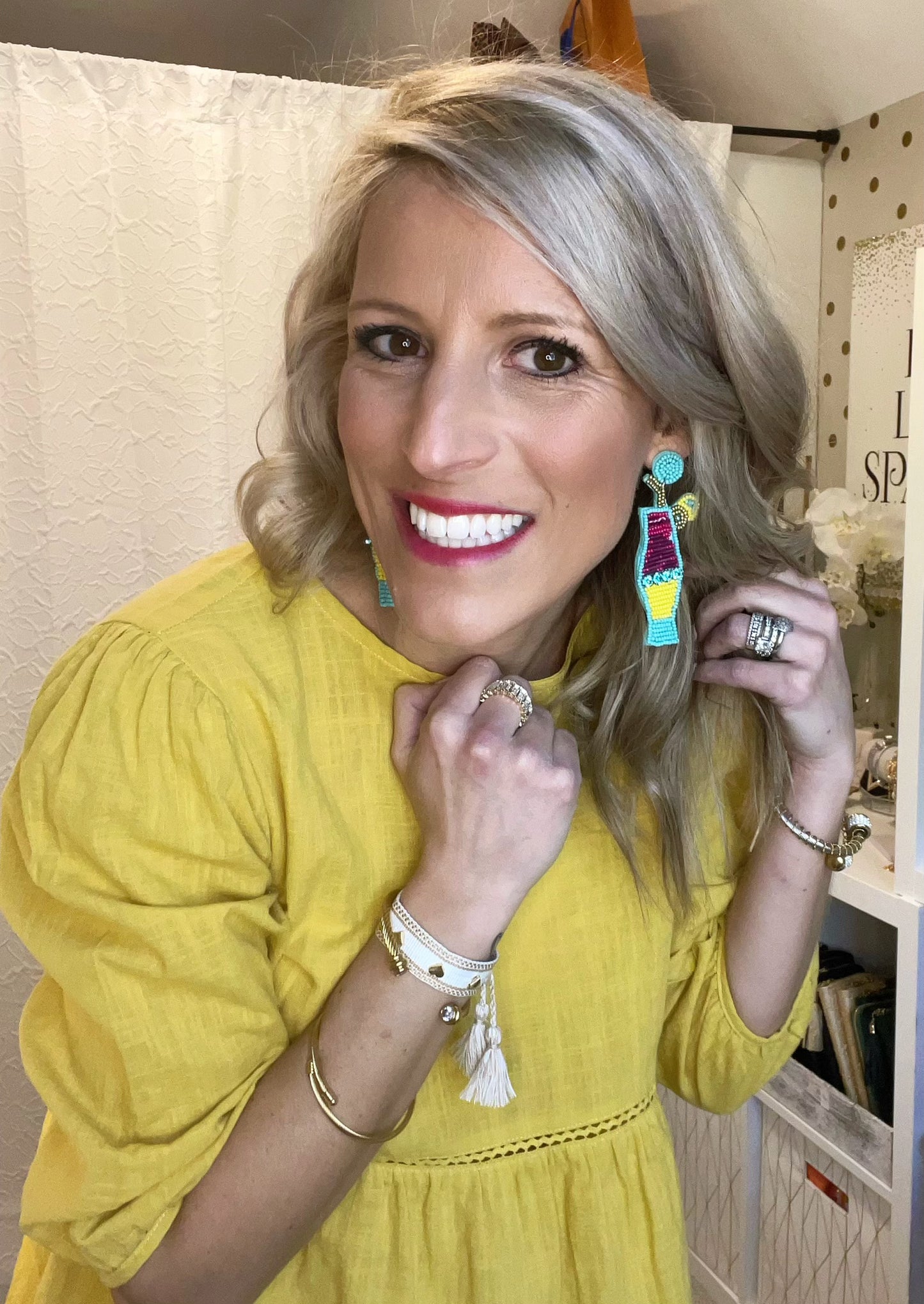 Beaded Summer Cocktail Earrings