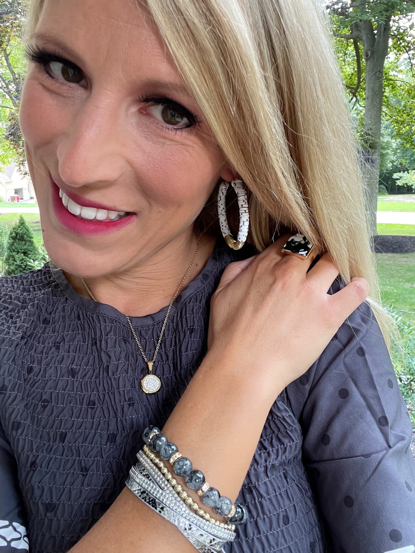 Pave In Lay Necklace