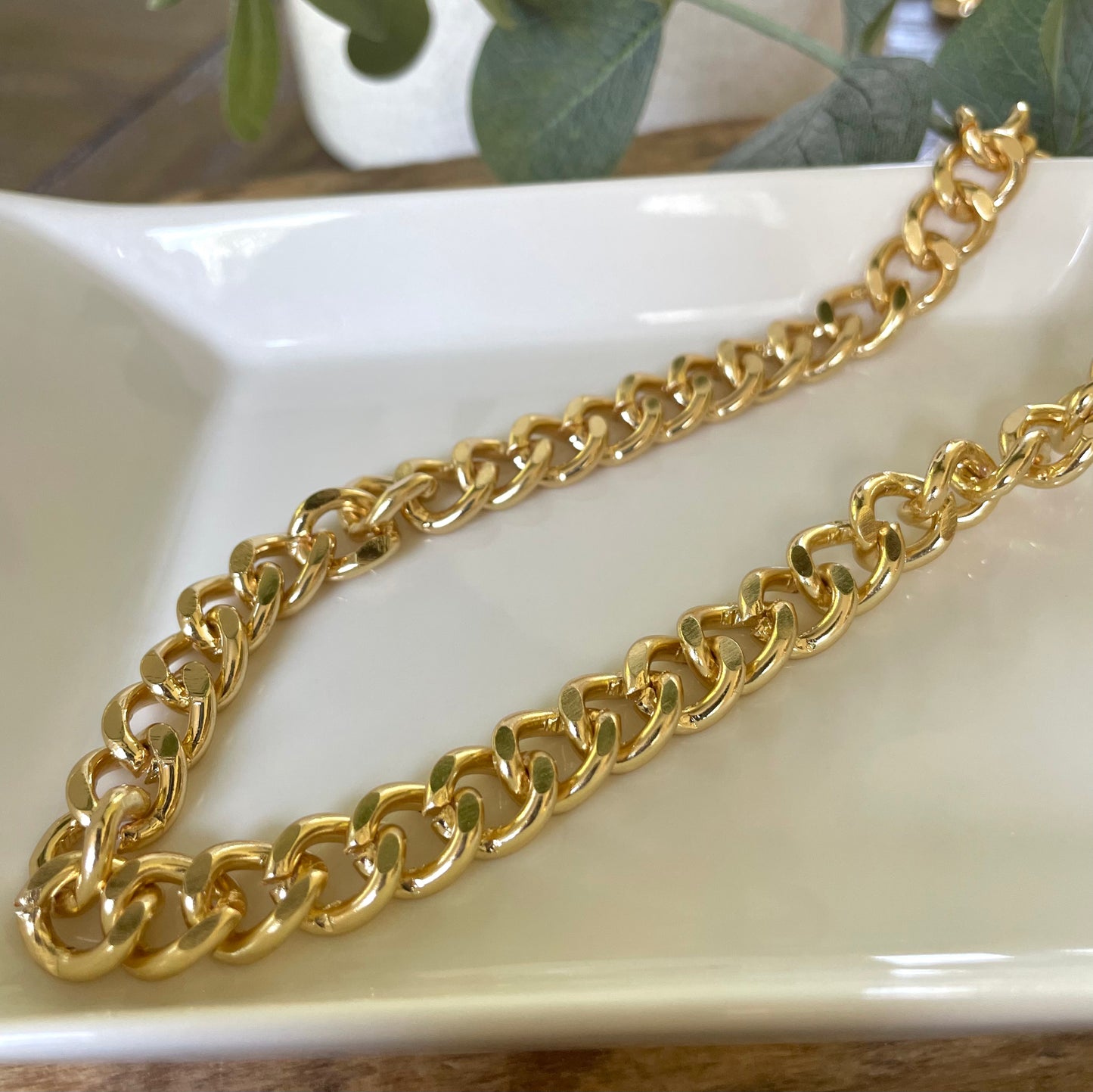 Reversible Disc Layering Necklace-Gold