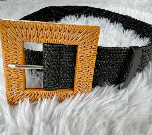 Rattan Belt-Black