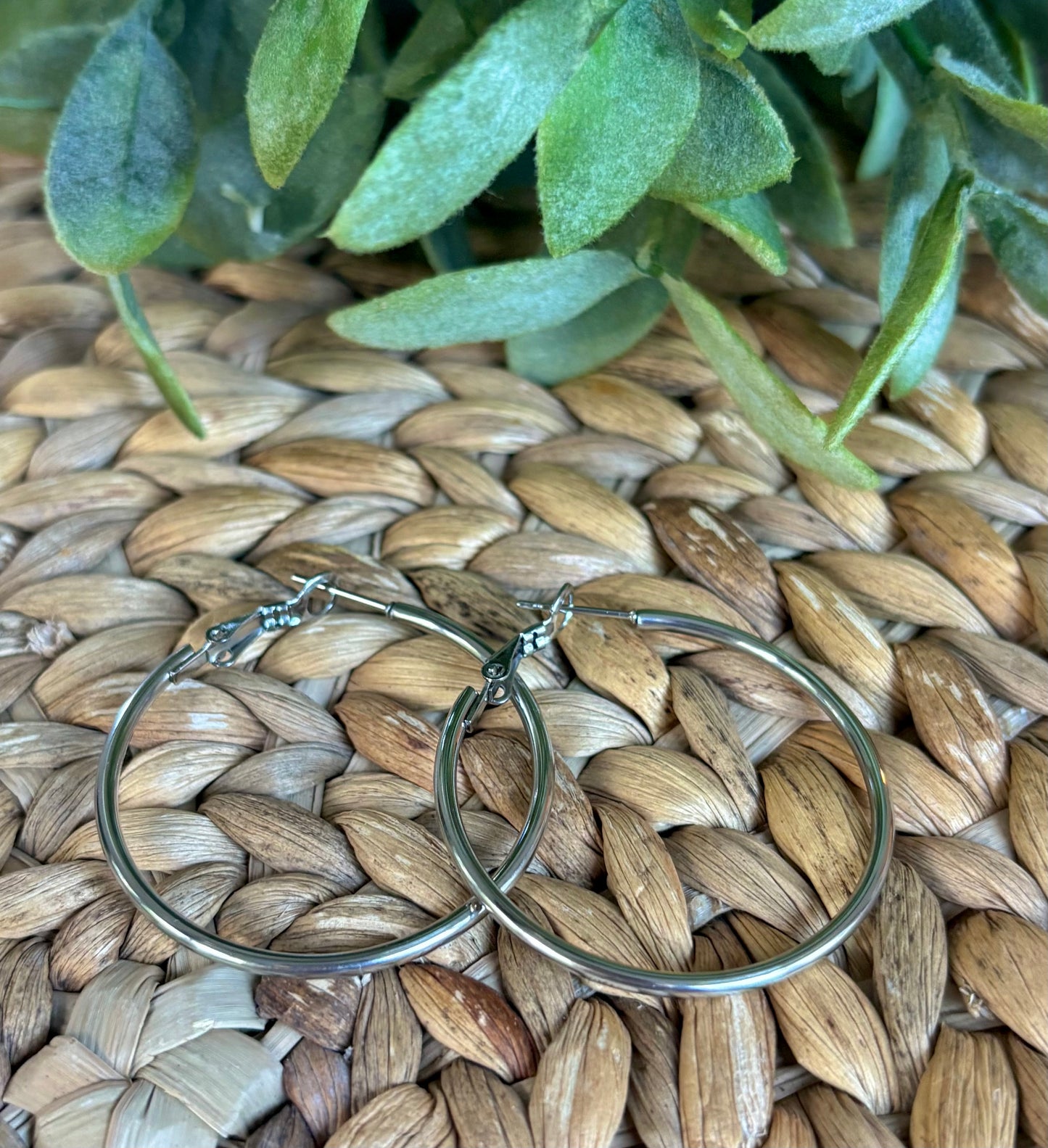 Silver Hoops