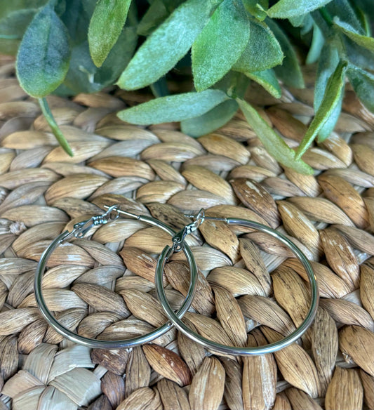 Silver Hoops
