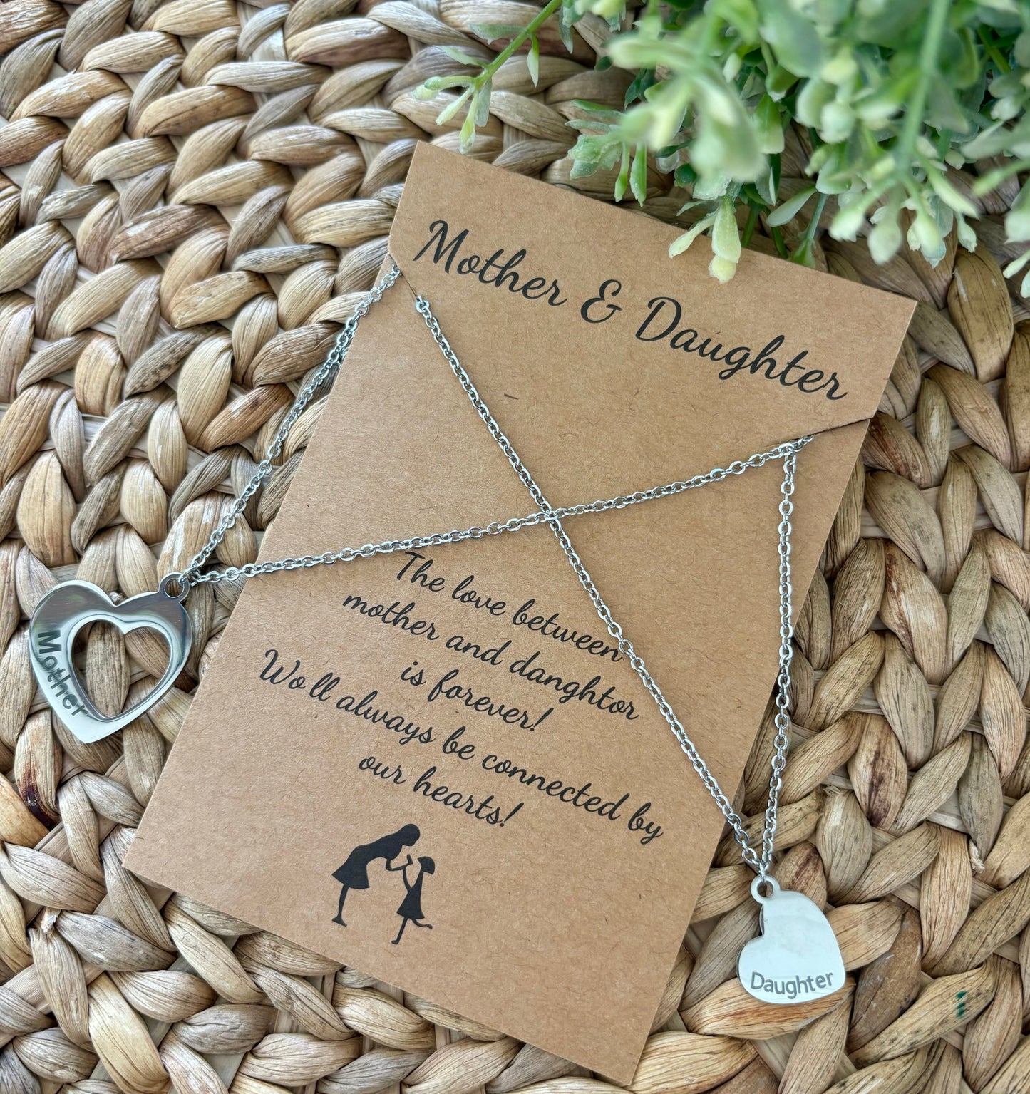 Mother & Daughter Heart Necklaces