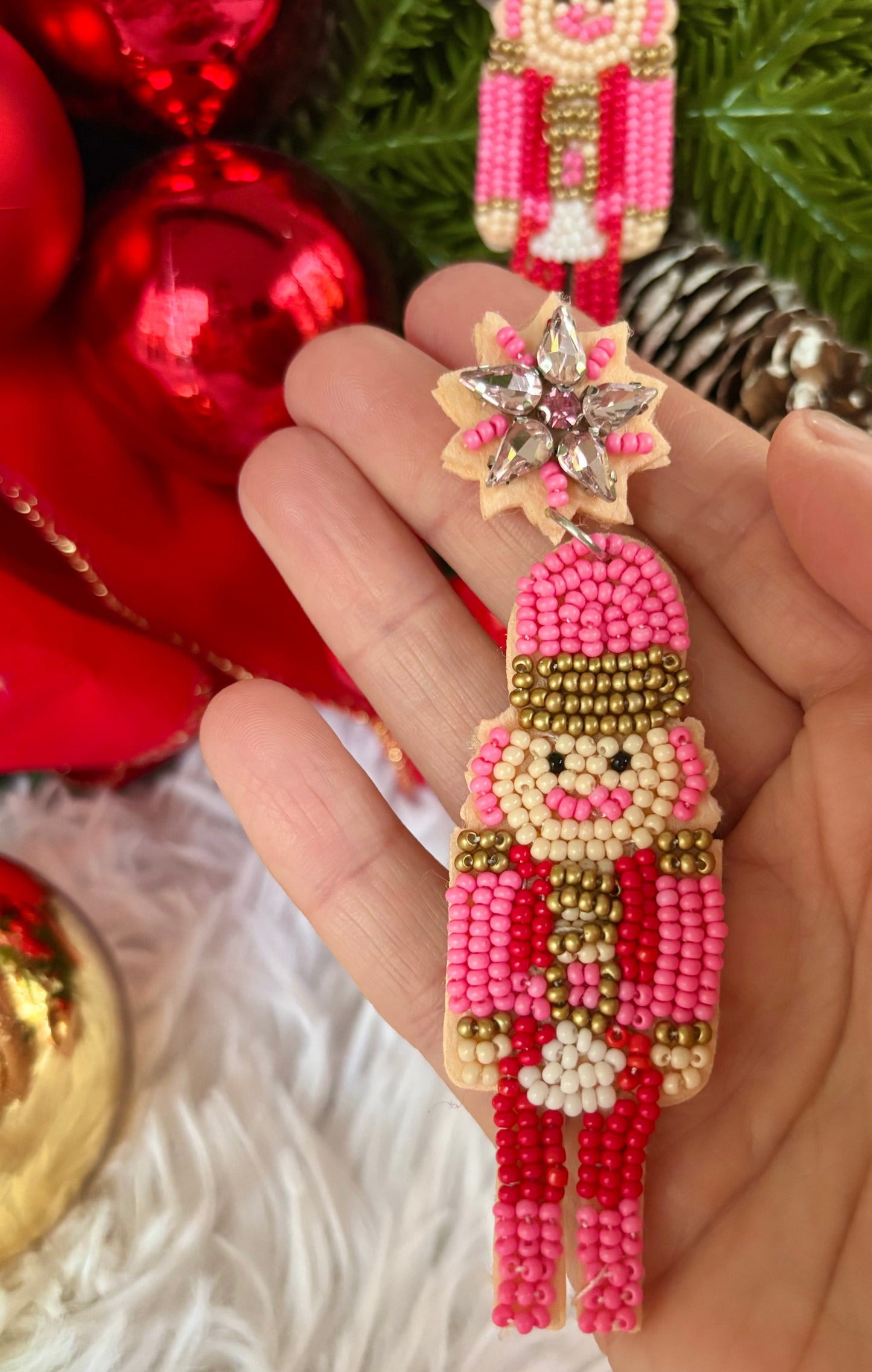 Beaded Nutcracker Earrings