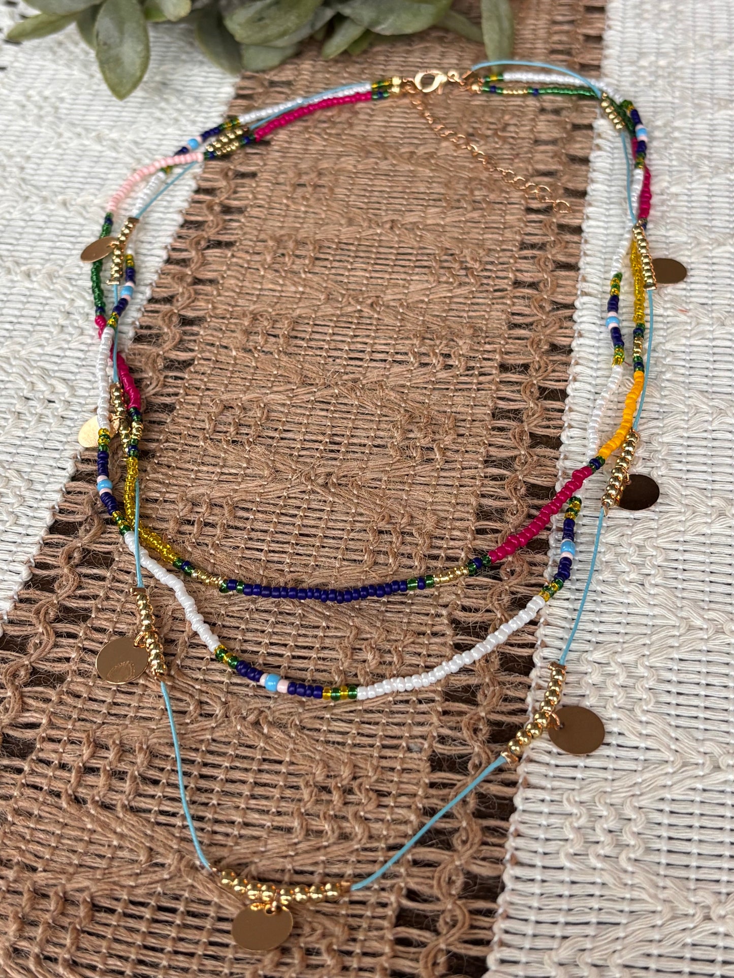 Boho Beaded Layering Necklace
