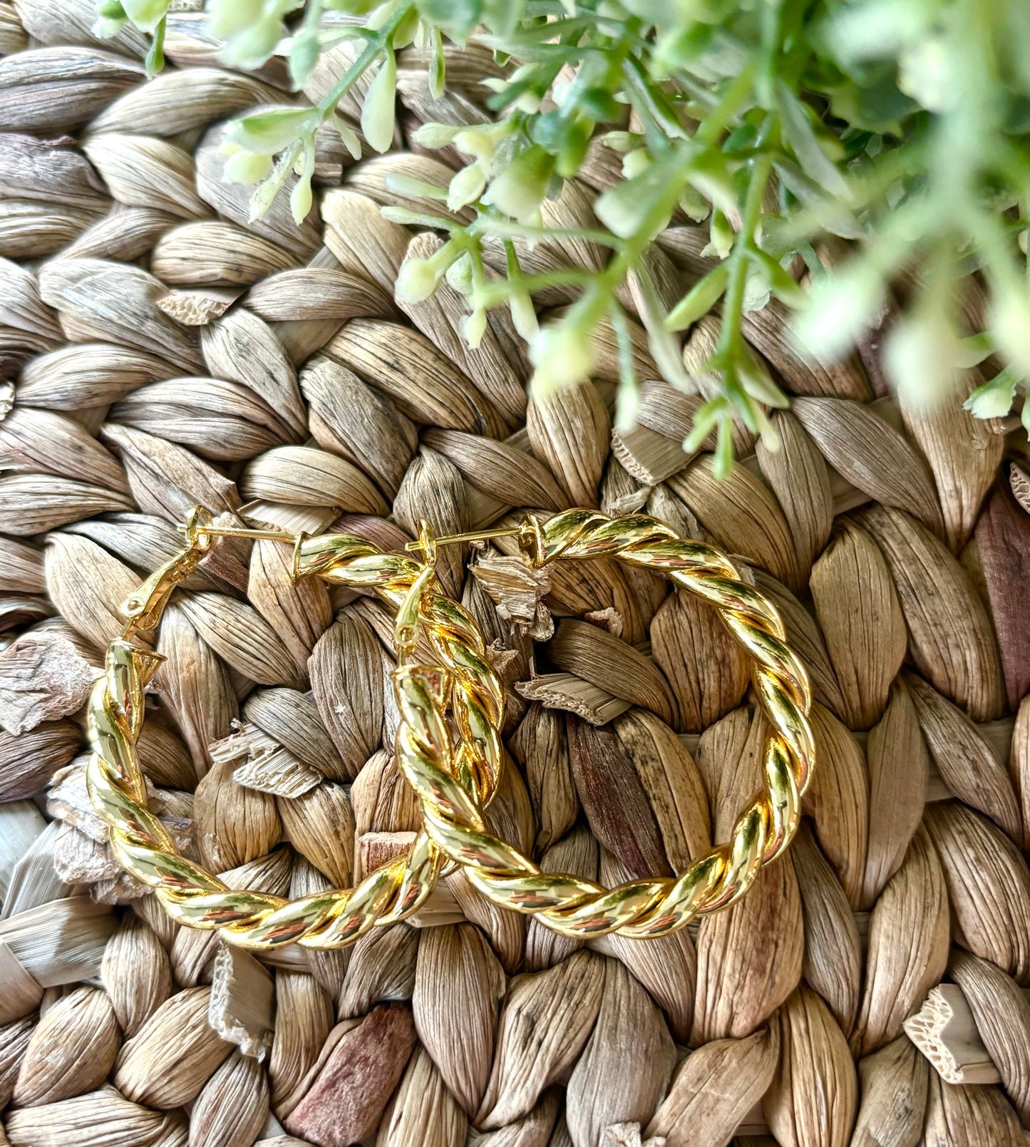 Braided Gold Hoops