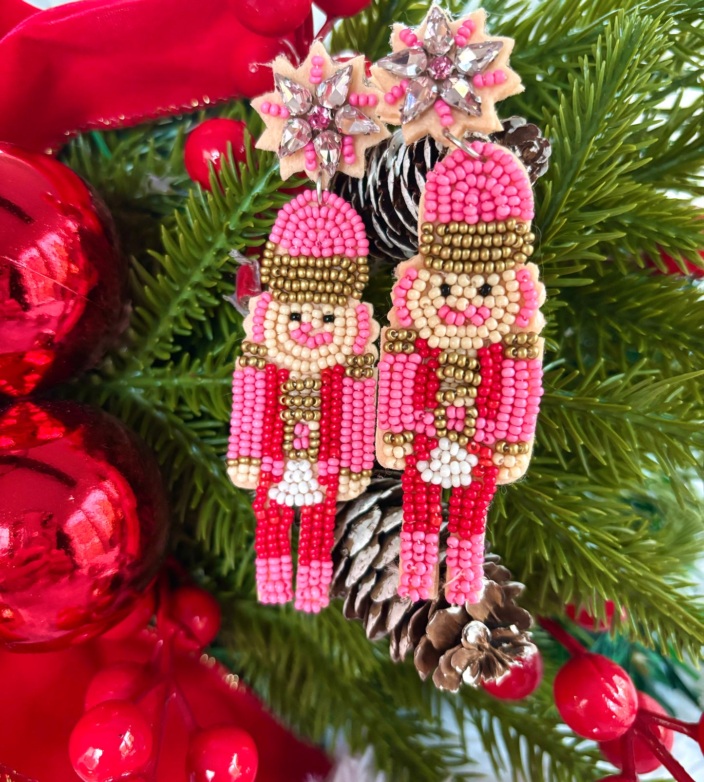 Beaded Nutcracker Earrings