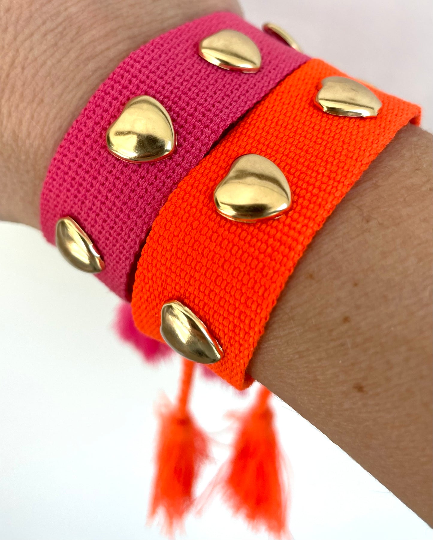 Adjustable Woven Bracelet-Orange