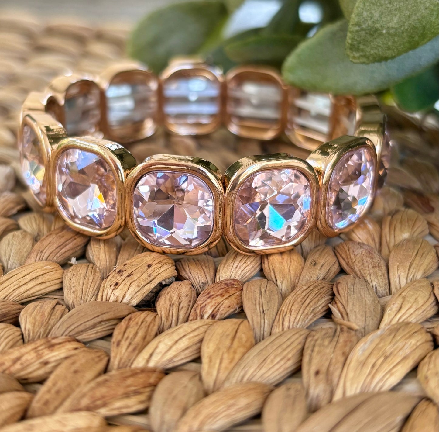 Blush Rose Gold Stretch Bracelet