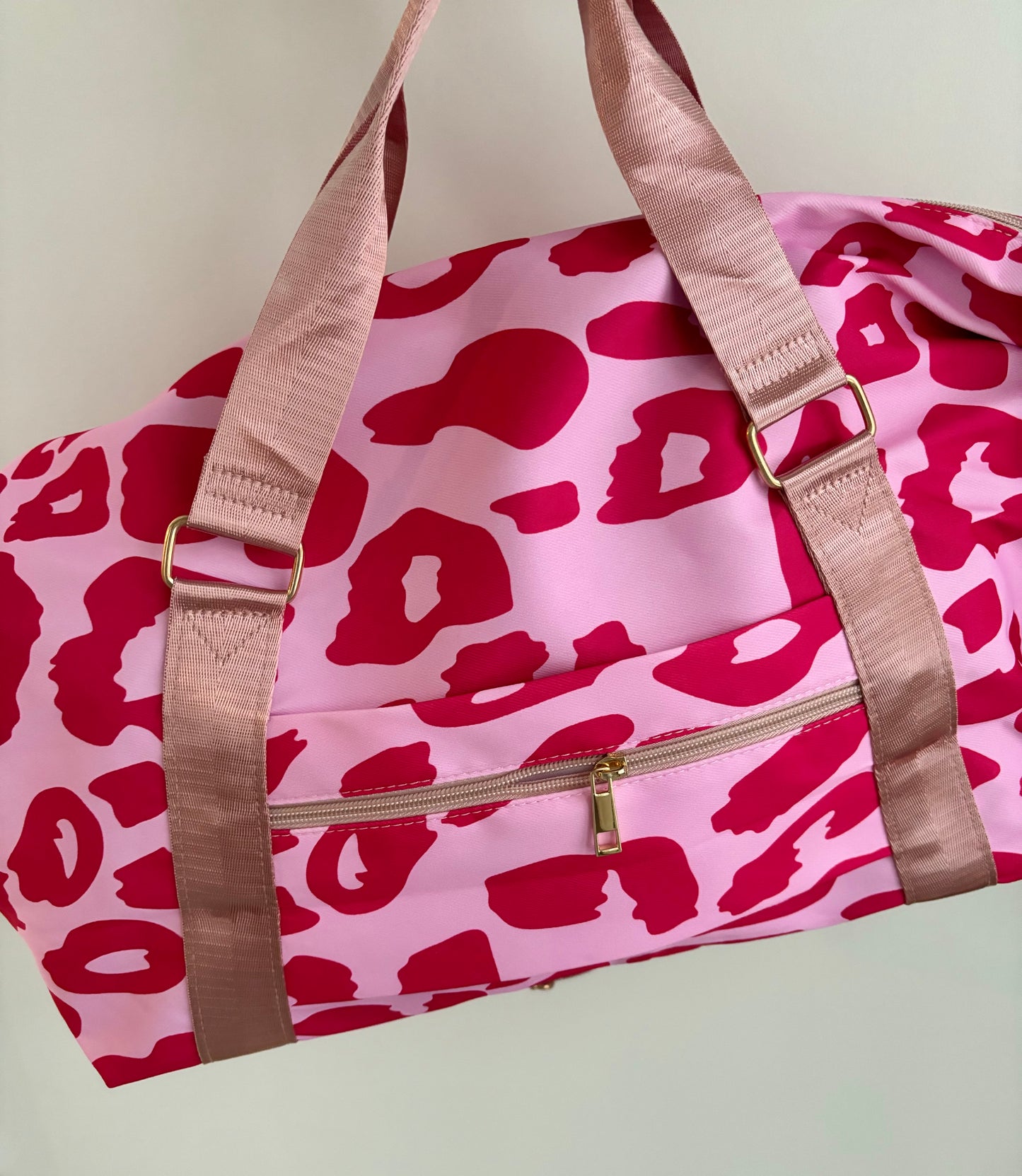 Take Me Away Pink Leopard Duffle Bag