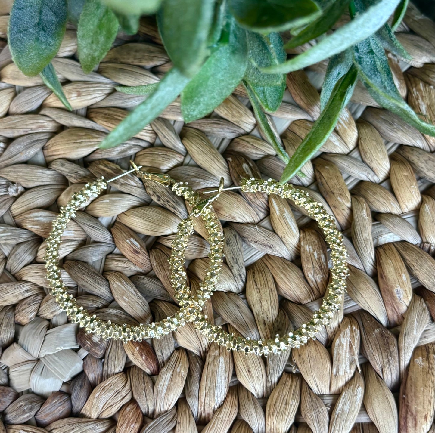 Textured Gold Hoops