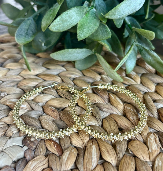 Textured Gold Hoops