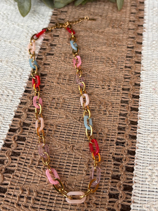 Colorful Link Necklace