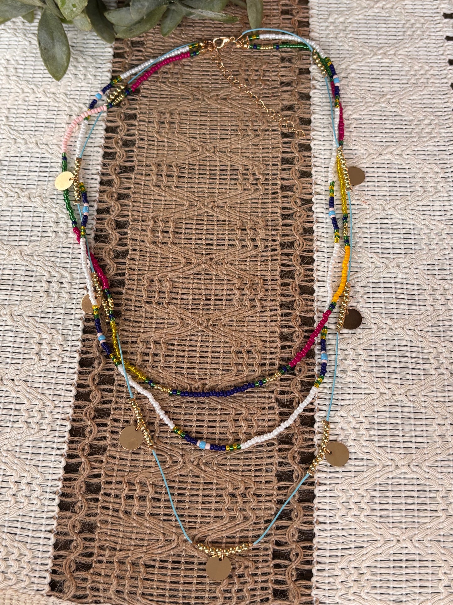 Boho Beaded Layering Necklace