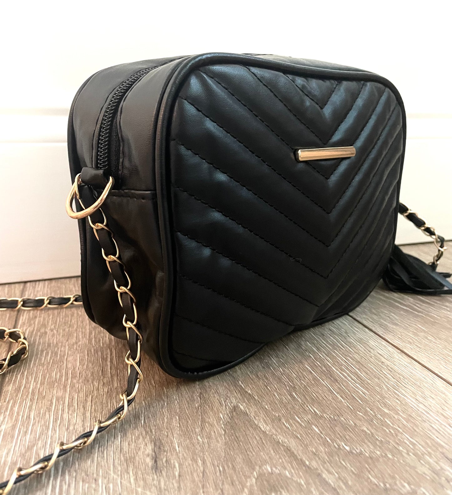 Black Chevron Purse