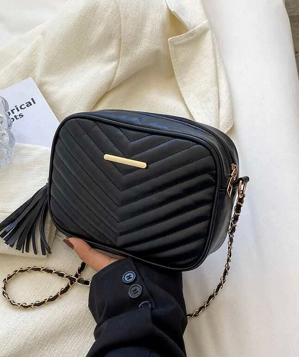 Black Chevron Purse