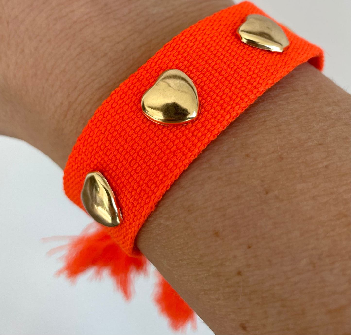 Adjustable Woven Bracelet-Orange