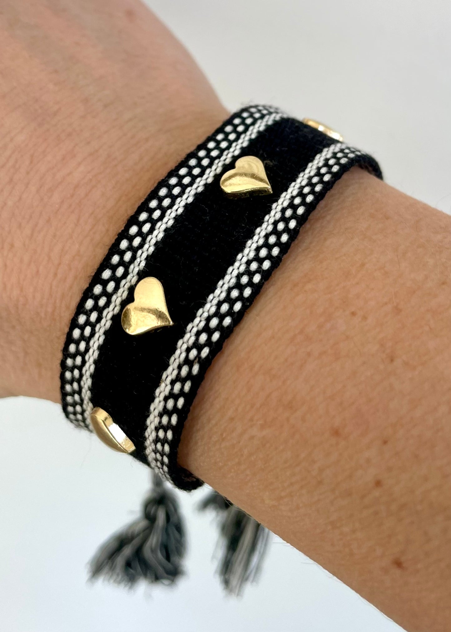 Adjustable Woven Bracelet-Black