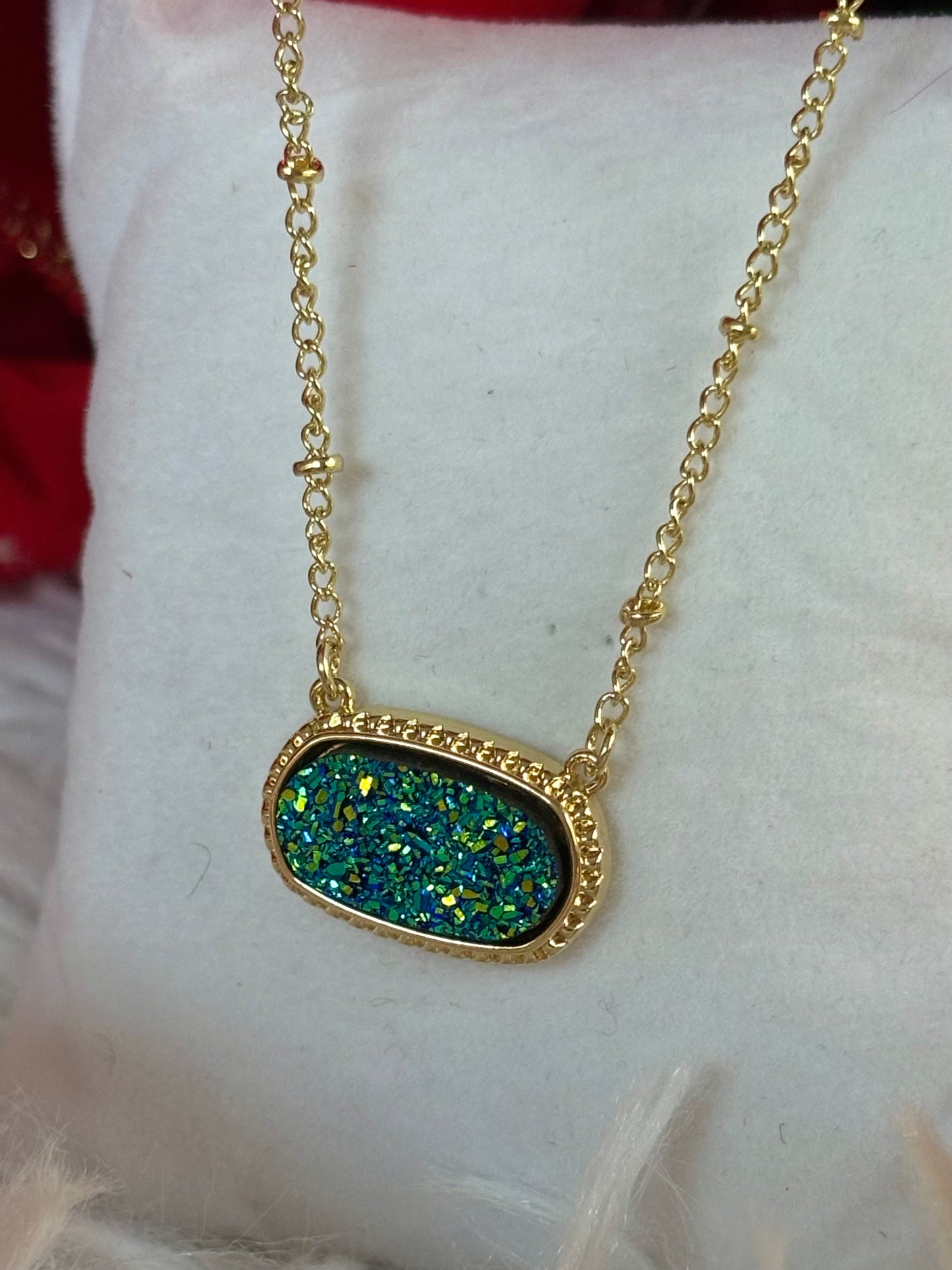 Festive Druzy Necklace