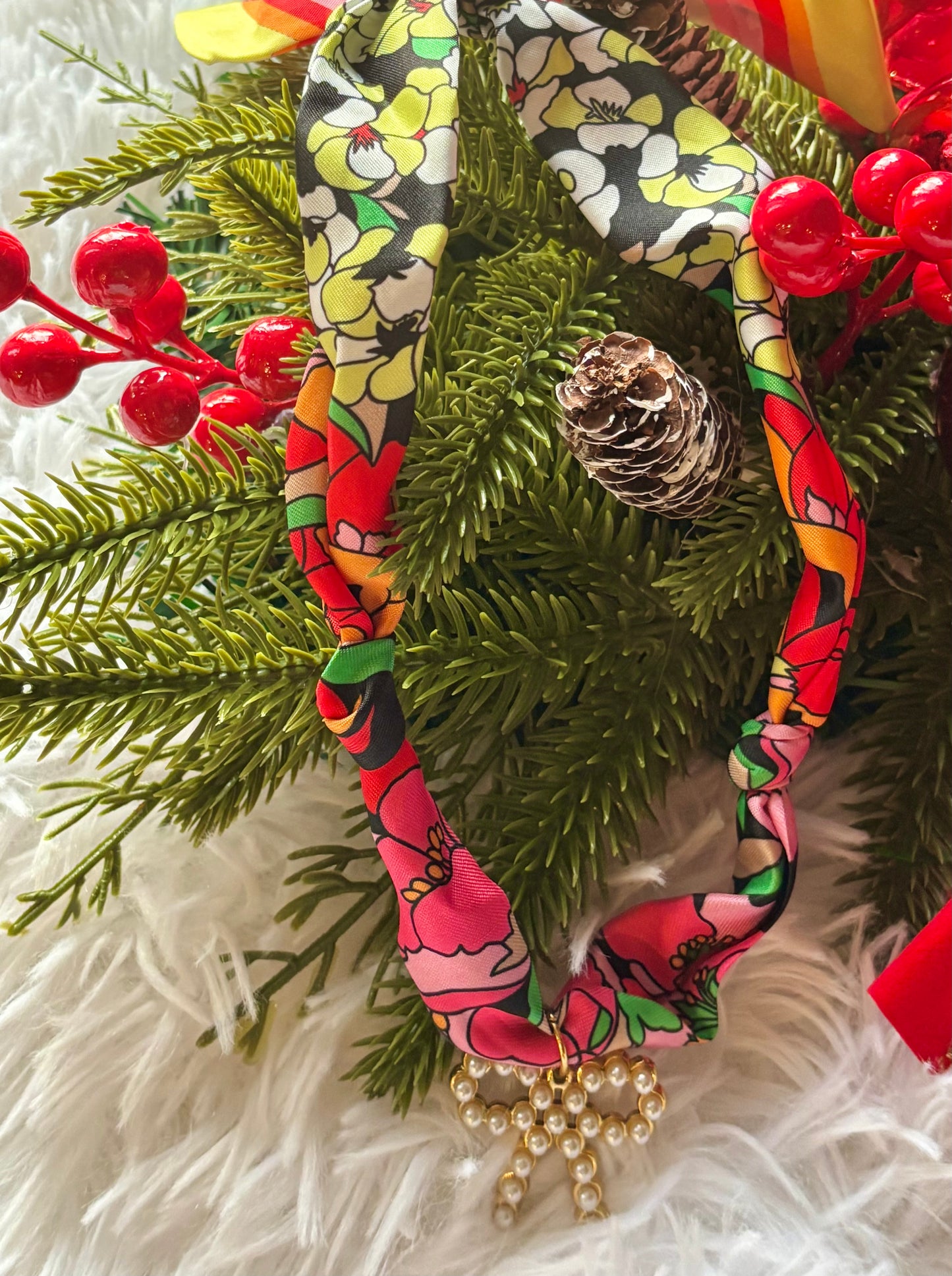 Scarf Bow Charm Necklace