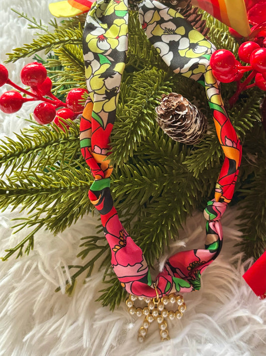 Scarf Bow Charm Necklace